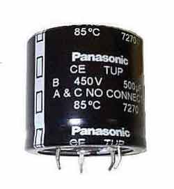 Алюминиевый электролитический конденсатор Panasonic, серии T-UP.